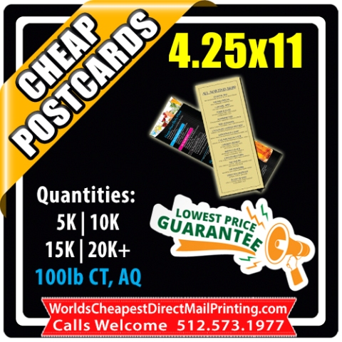 4.25x11 Postcards & Rackcards