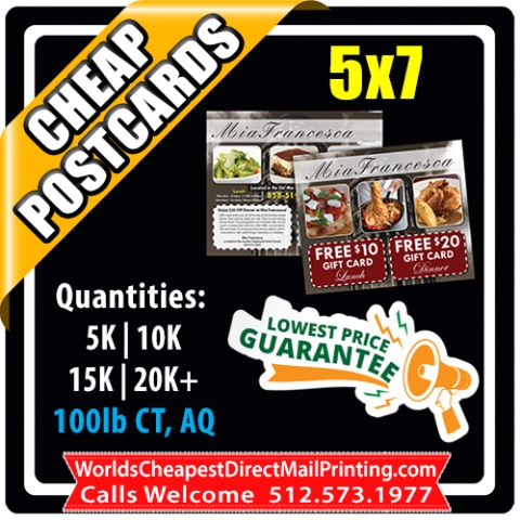 5x7 Postcards & Rackcards