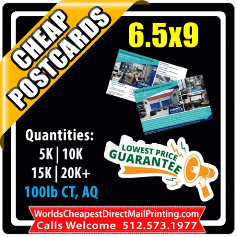 6.5x9 Postcards & Rackcards